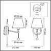 Миниатюра фото бра с выключателем на корпусе lumion sut 8410/1w латунь | 220svet.ru